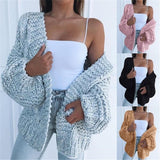 Spring Sweater Women 2020 Plus Size Knitted Fashion Sweater Jacket Black