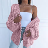 Spring Sweater Women 2020 Plus Size Knitted Fashion Sweater Jacket Black